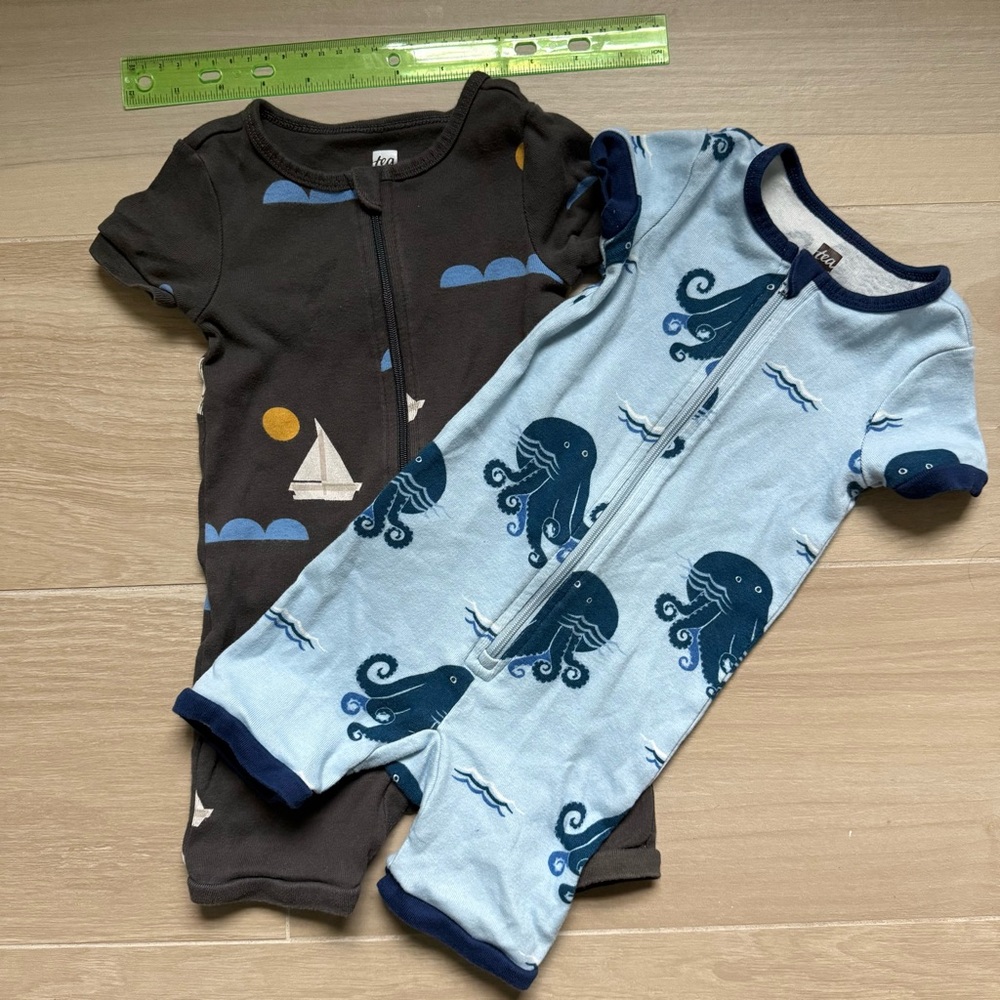Two Tea Collection Nautical Themed One Piece Set (12-18 months)